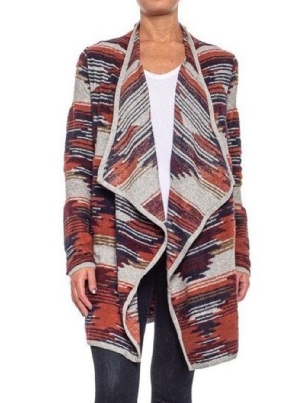 Lucky Brand Aztec Print Cardigan